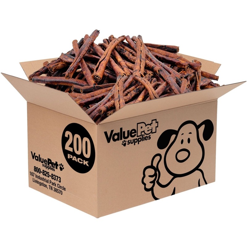 ValueBull USA Retriever Rolls for Small Dogs, Premium Rawhide, Thin 10 Inch, Natural Beef Flavor, 200 Count Bulk Pack