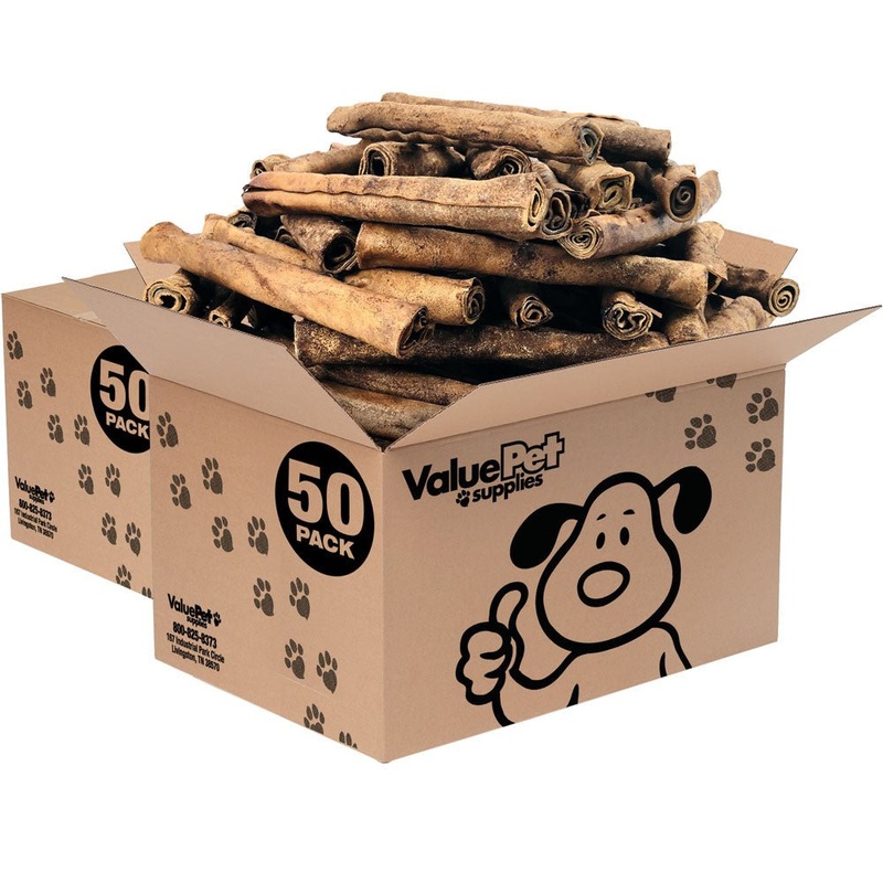ValueBull USA Retriever Rolls, Premium Rawhide Chews, Thick 10 Inch, Natural Beef Flavor, 100 Count Bulk Pack
