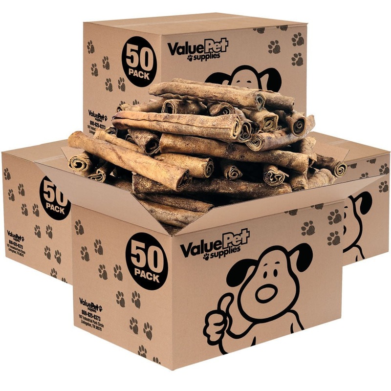 ValueBull USA Retriever Rolls, Premium Rawhide Chews, Thick 10 Inch, Natural Beef Flavor, 200 Count Bulk Pack