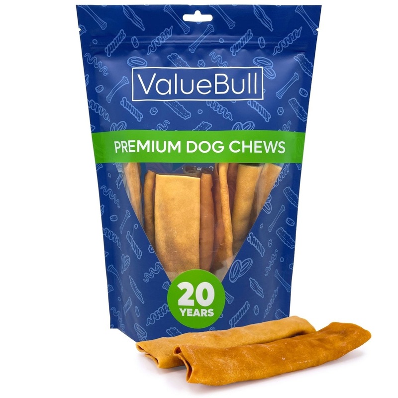 ValueBull USA Collagen Flats Dog Chews, Natural Long-Lasting Chicken Infused Dog Treats, 10 Count