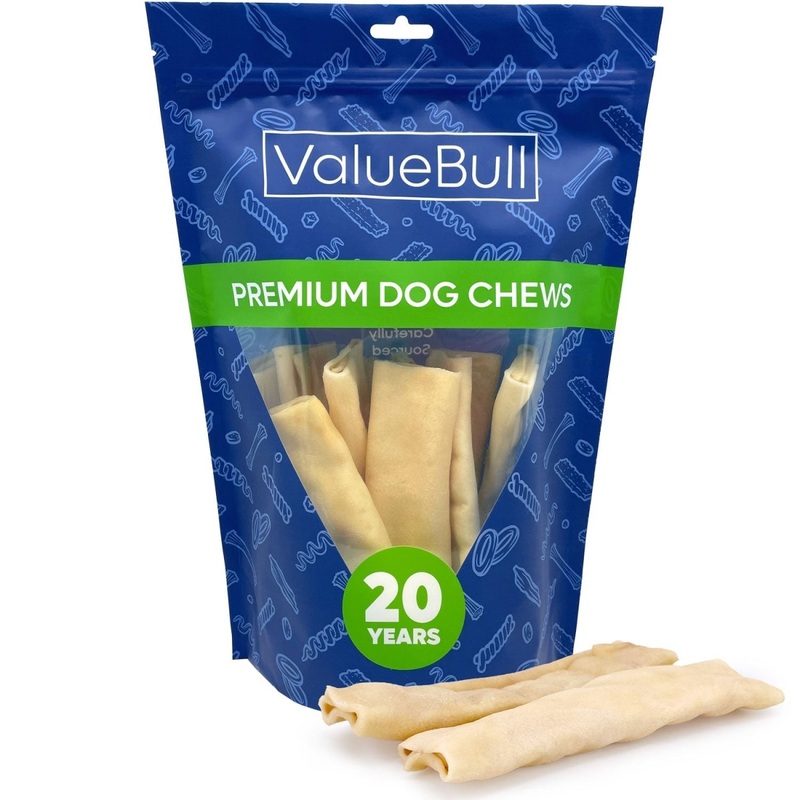 ValueBull USA Collagen Flats Dog Chews, Natural Long-Lasting Dog Treats, 10 Count