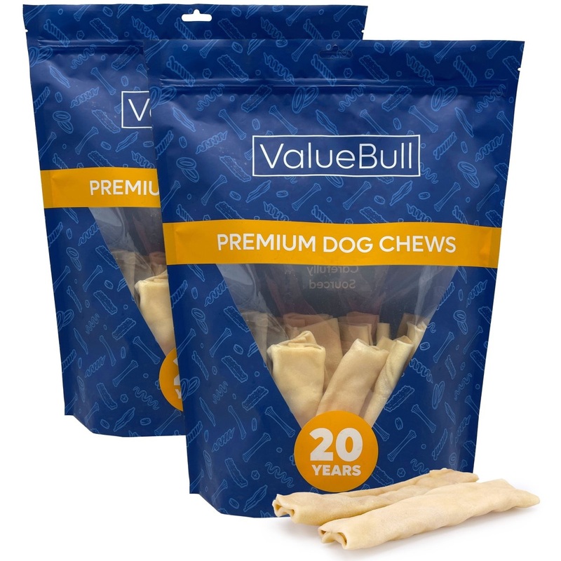 ValueBull USA Collagen Flats Dog Chews, Natural Long-Lasting Dog Treats, 50 Count