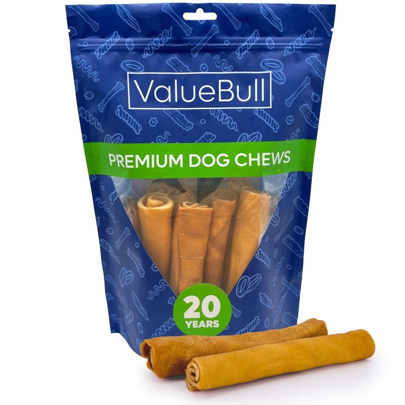 ValueBull USA Collagen Retriever Rolls for Dogs, 6 Inch Chews, Natural Long-Lasting Chicken Infused Dog Treats, 10 Count