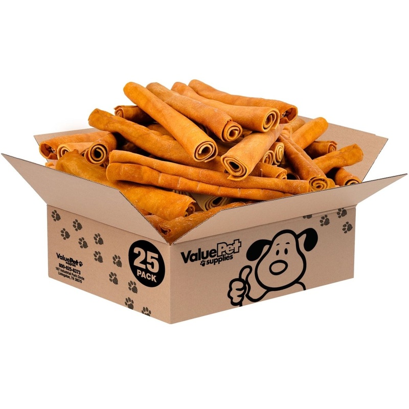 ValueBull USA Collagen Retriever Rolls for Dogs, 9 Inch Chews, Natural Long-Lasting Chicken Infused Dog Treats, 25 Count Bulk Pack
