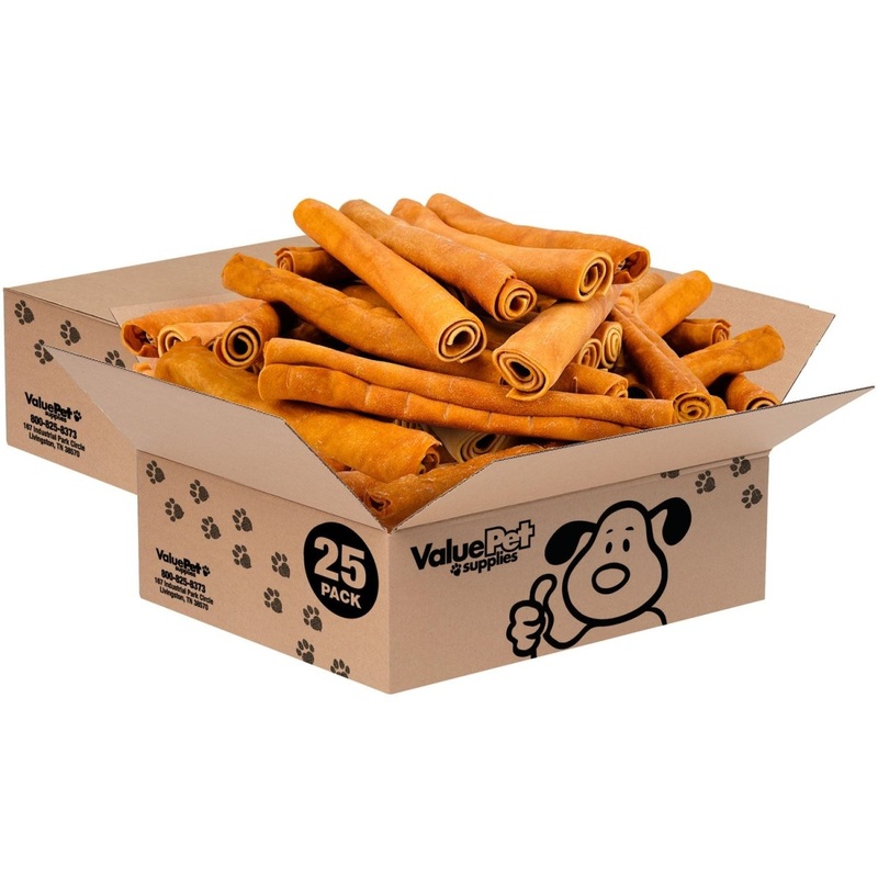 ValueBull USA Collagen Retriever Rolls for Dogs, 9 Inch Chews, Natural Long-Lasting Chicken Infused Dog Treats, 50 Count Bulk Pack