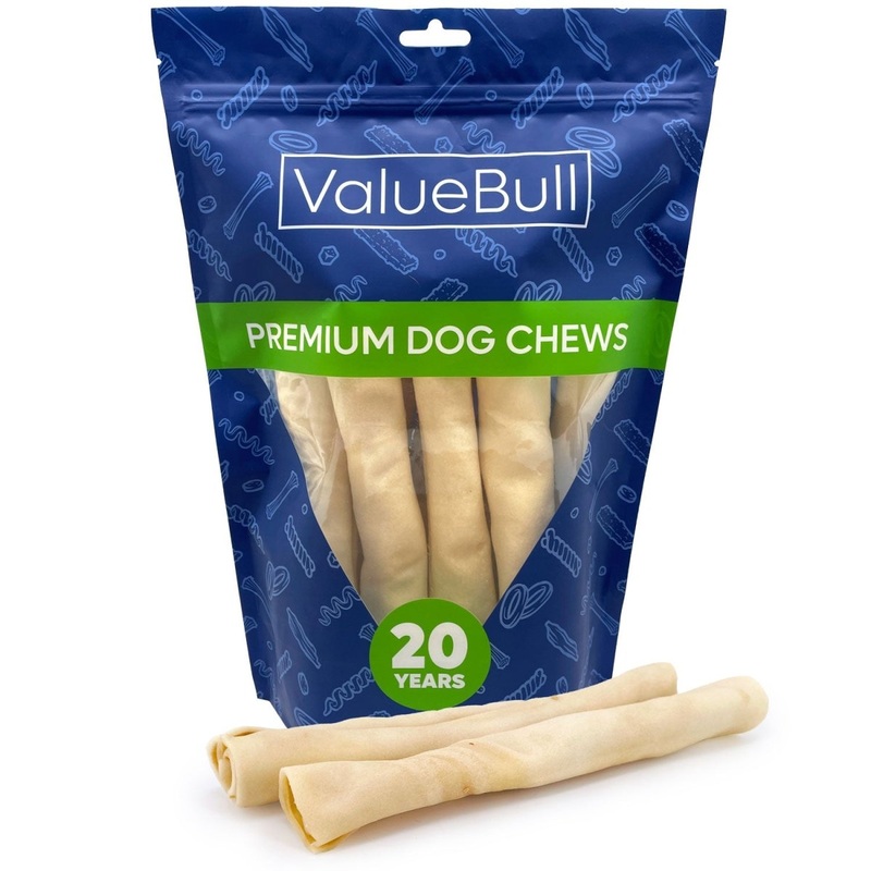 ValueBull USA Collagen Retriever Rolls for Dogs, 9 Inch Chews, Natural Long-Lasting Dog Treats, 10 Count