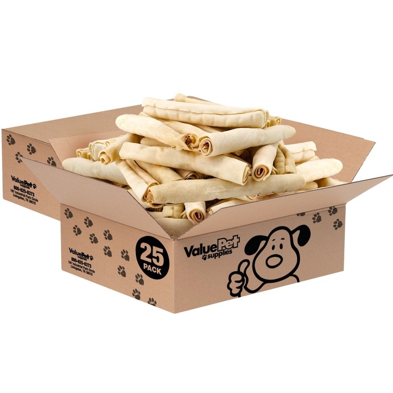 ValueBull USA Collagen Retriever Rolls for Dogs, 9 Inch Chews, Natural Long-Lasting Dog Treats, 50 Count Bulk Pack