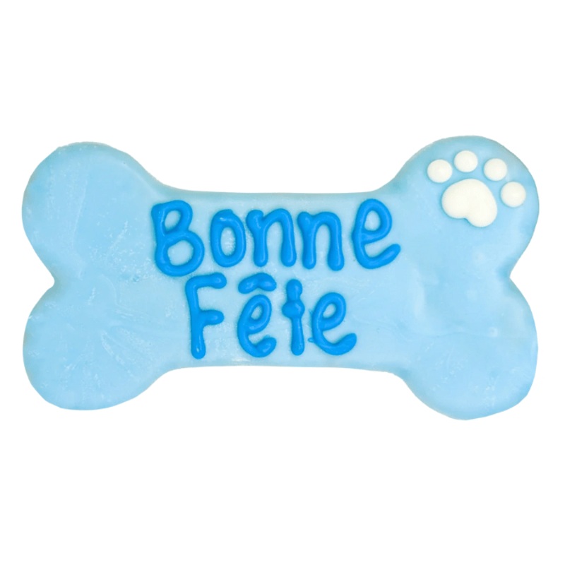Biscuit pour chiens - Bonne Fte 6" Bleu