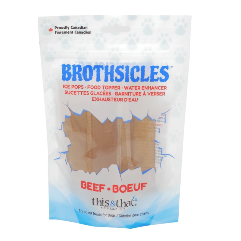 Brothsicles au boeuf gteries pour chiens 5x 40ml