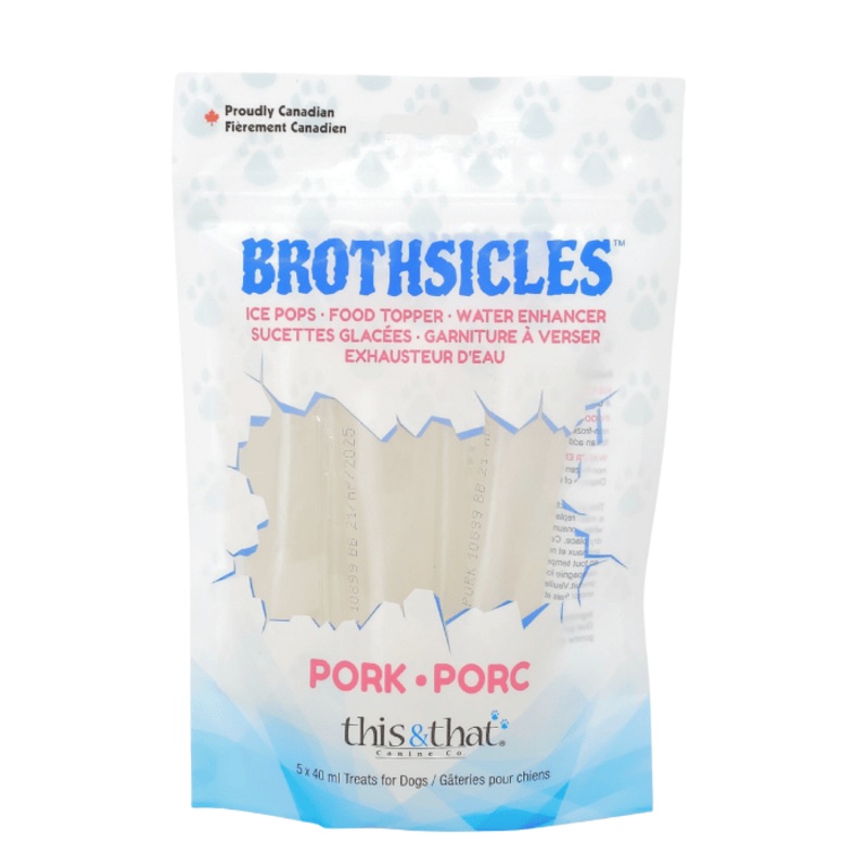 Brothsicles au porc gteries pour chiens 5x 40ml
