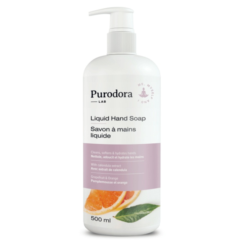 Purodora Lab Savon  Main Liquide - Pamplemousse Et Orange 500ml