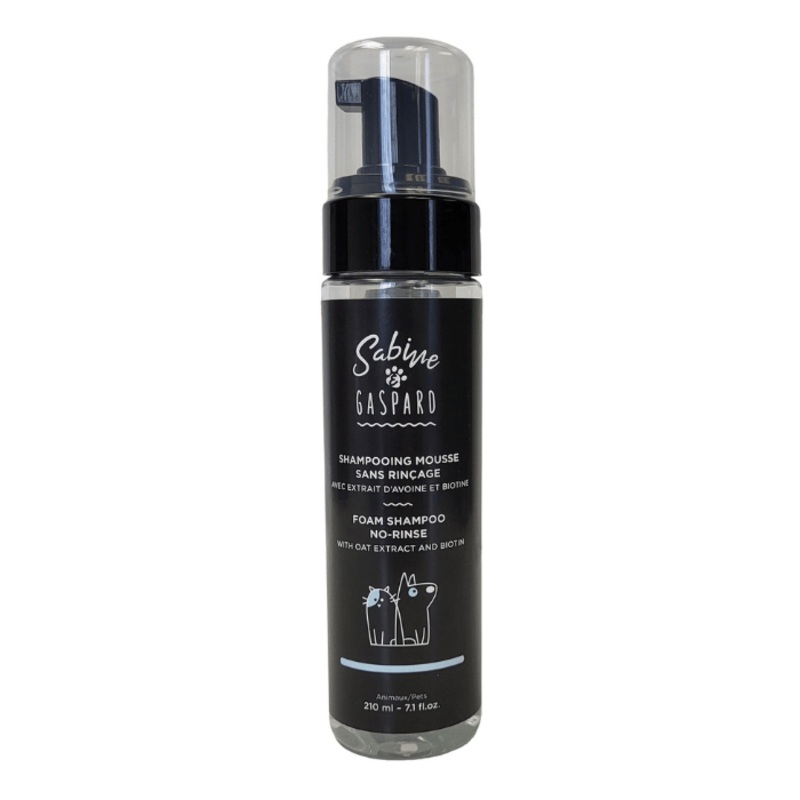 Sabine & Gaspard, Shampoing Mousse Sans Rinage Avec Extrait D'avoine Et Biotine 210ml