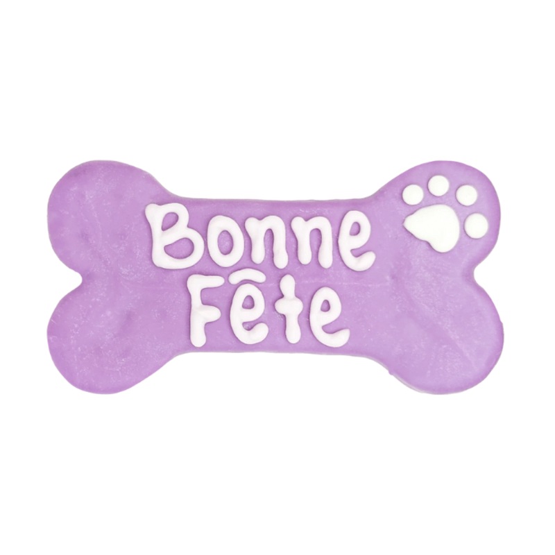 Biscuit pour chiens - Bonne Fte 6" mauve
