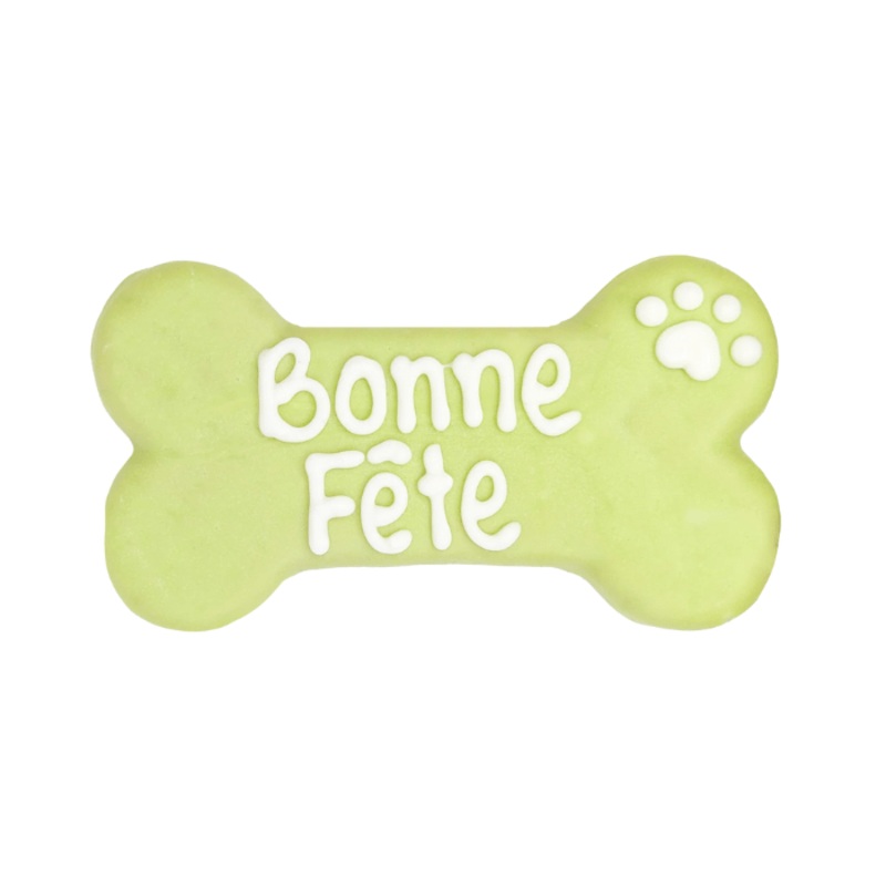 Biscuit pour chiens - Bonne Fte 6" vert