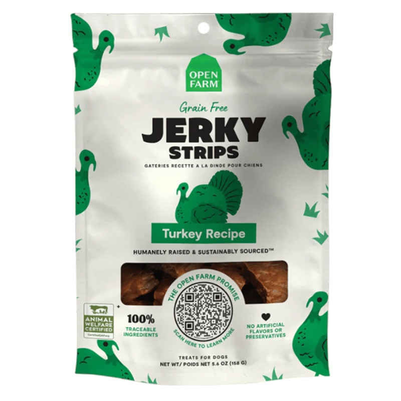 Jerky pour chiens Open farm recette  la dinde