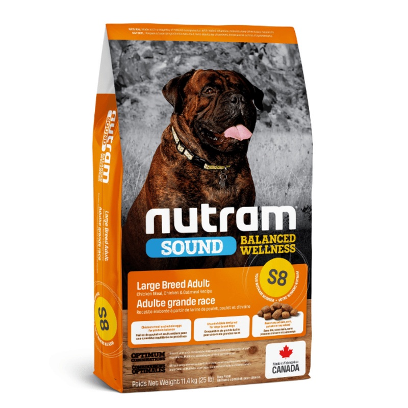 Nourriture pour chiens grande race Nutram Sound S8 Poulet Et Avoine