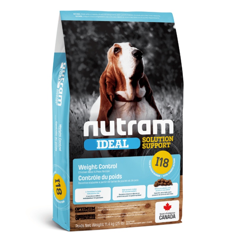 Nourriture pour chiens Nutram Idal contrle du poids - Poulet et pois I18