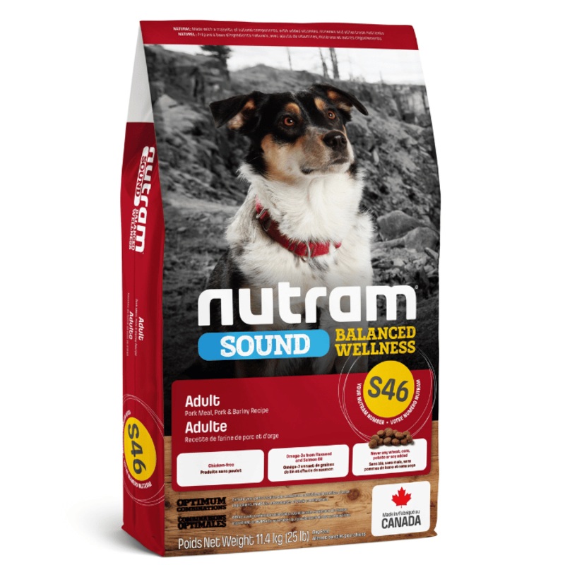 Nourriture pour chiens Nutram Sound au Porc S46