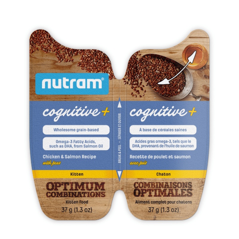 Nutram Combinaisons Optimales Cognitive+ Chaton Poulet, Saumon & Pois 2.6oz