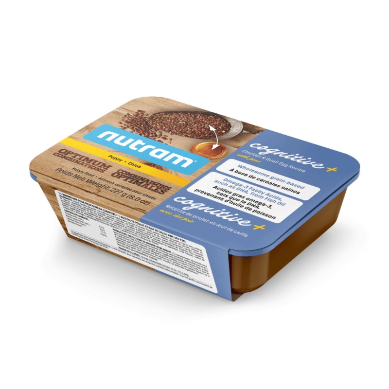 Nutram Combinaisons Optimales Cognitive+ Chiot Poulet, Oeuf De Caille & Pois 16x8oz
