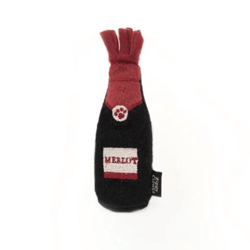 Peluche ZippyClaws Crusherz  Merlot - herbe  chat