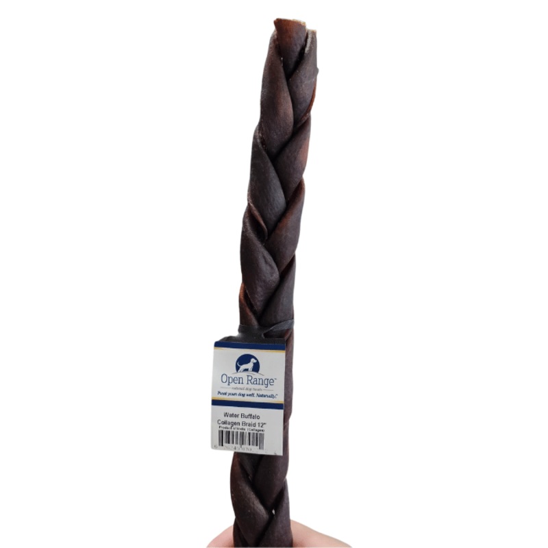 Tresse de collagne de buffle d'eau 12"