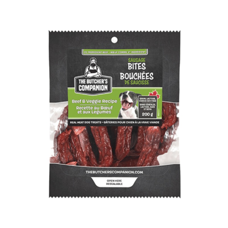 Bouches de saucisse au boeuf et lgumes 200g