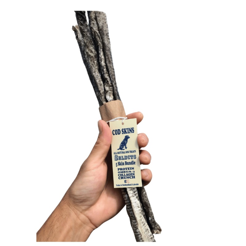 Gteries Pour Chien, Peau De Morue Sche 12", Paquets De 5