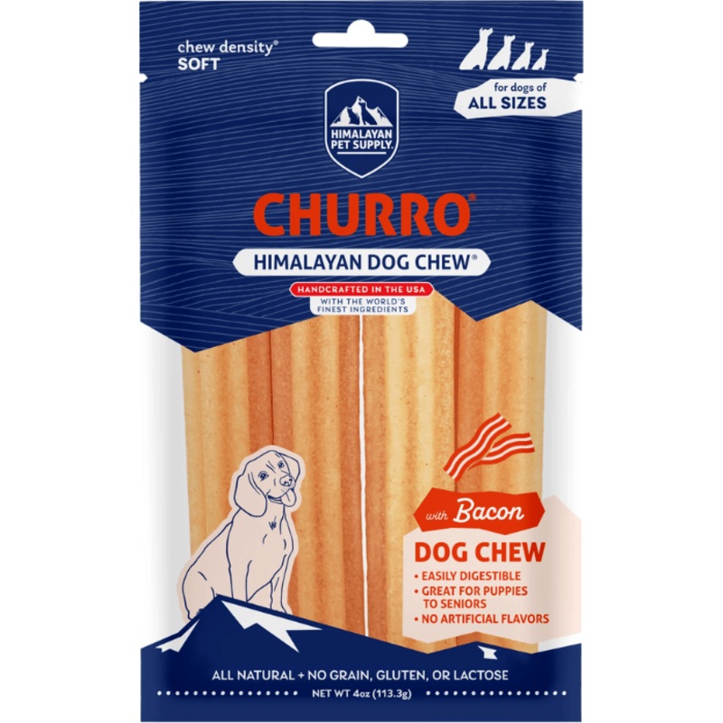 Himalayan Dog Chew, Churro - Gteries Pour Chien, Bacon 4oz
