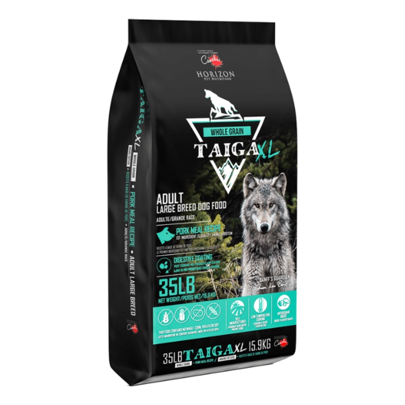 Nourriture pour chien de grande race Horizon Taga XL au porc avec grains entiers 35 lbs