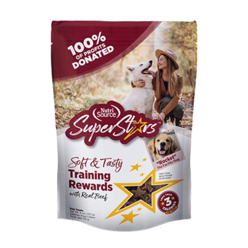 Rcompenses moelleuses et savoureuses NutriSource Superstars au vrai boeuf pour l'entranement