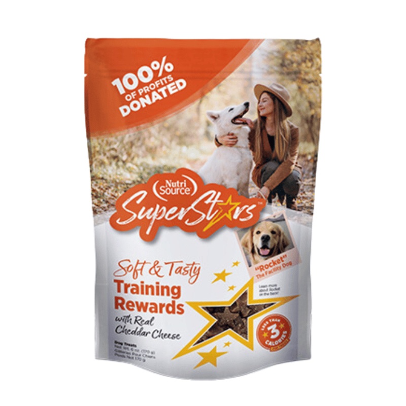 Rcompenses moelleuses et savoureuses NutriSource Superstars  l'authentique cheddar pour l'entranement