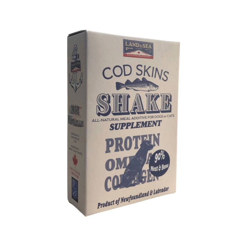 Supplments En Flocon Pour Chien Et Chat, Peaux De Morue, Os Mous Et Viande 100gr