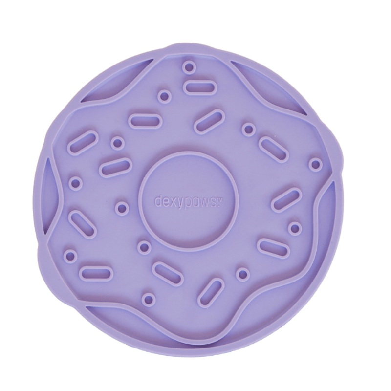 Tapis De Lchage Stimulant En Forme De Beignet, Mauve