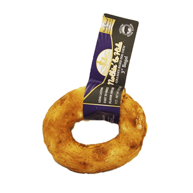 Bagel  base de collagne - saveur de bacon 3''