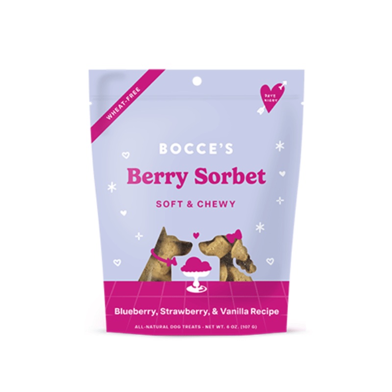 Biscuits Doux et Naturels Bocce's Bakery Sorbet aux Baies - Myrtille, Fraise & Vanille, 170g