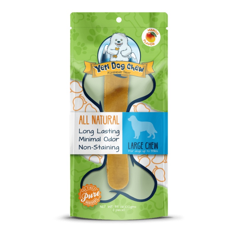 Fromage de Yak  la mangue pour chiens, grand format 3,5 oz