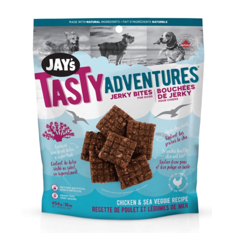 Grignotines pour chiens - Bouches Jerky Poulet/lgumes