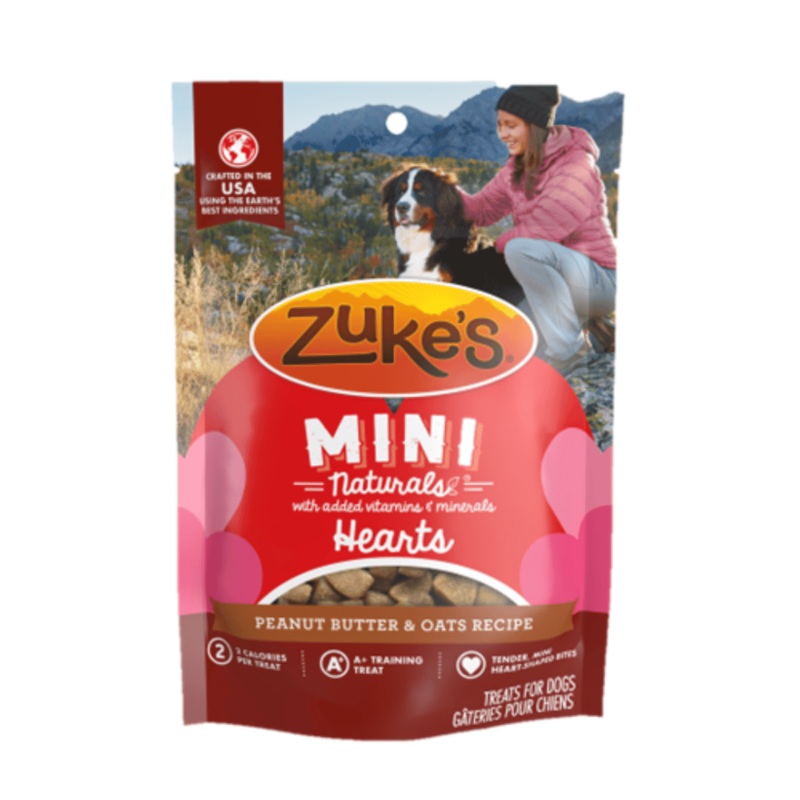 Gterie de dressage en forme de coeur Zuke's Mini au beurre d'arachide 5oz