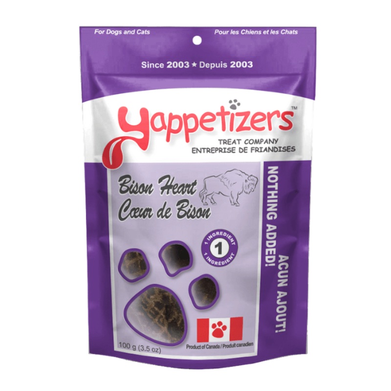 Gteries au cur de bison 100% pures et dshydrates 85g