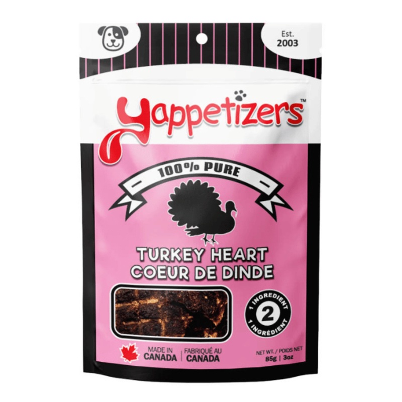 Gteries au cur de dinde 100 % pures et dshydrates 85g