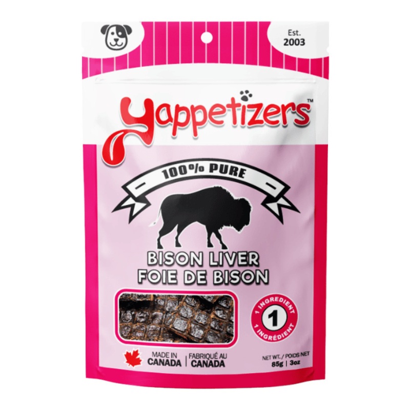 Gteries au foie de bison 100% pures et dshydrates 85g
