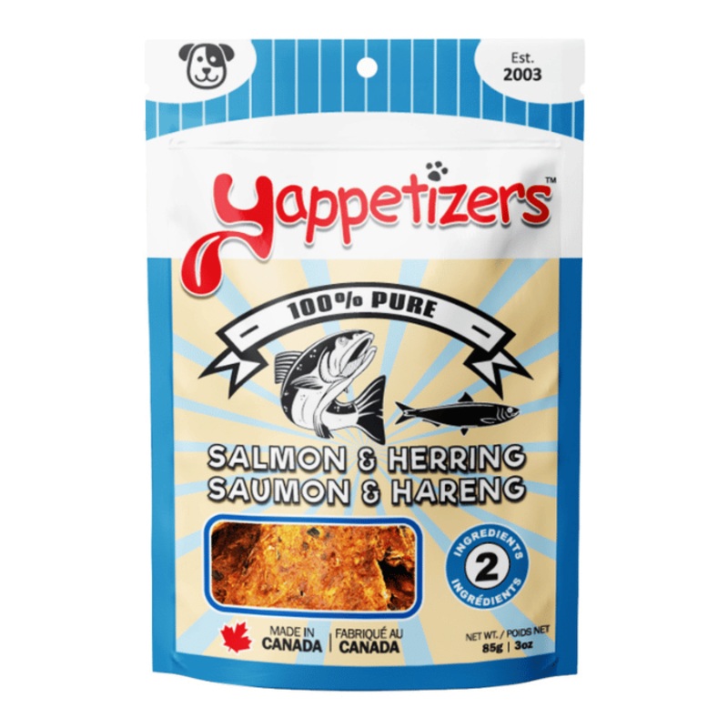 Gteries au saumon sauvage et hareng 100 % pures et dshydrates 85g