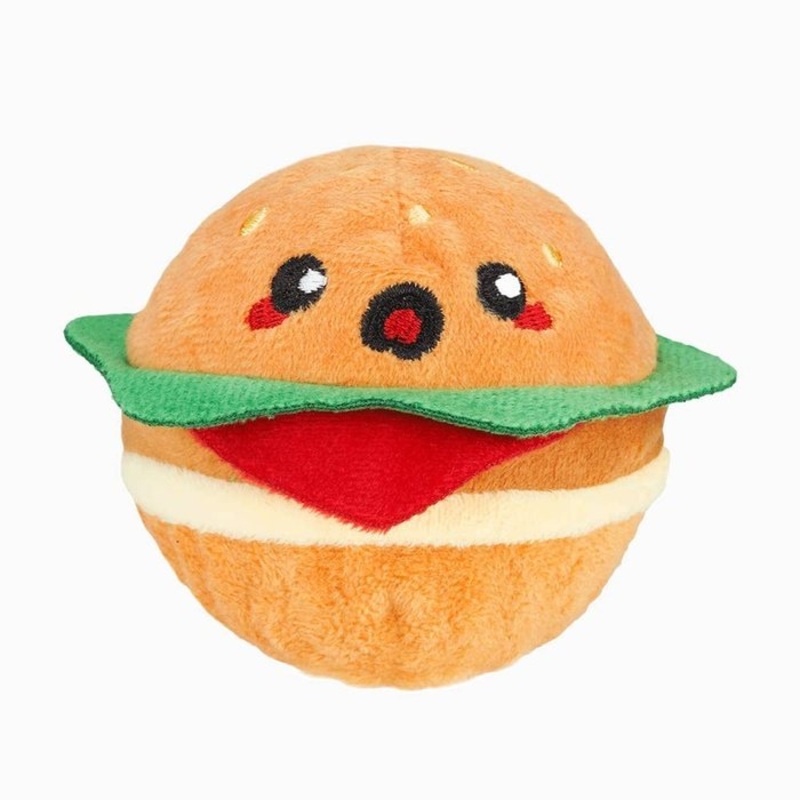 HugSmart Pet - Food Party | Hamburger - Jouet en forme de boule pour chiens