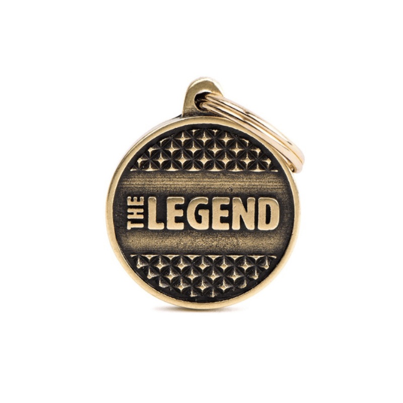 Mdaille pour chiens - Cercle Petite The Legend Brass