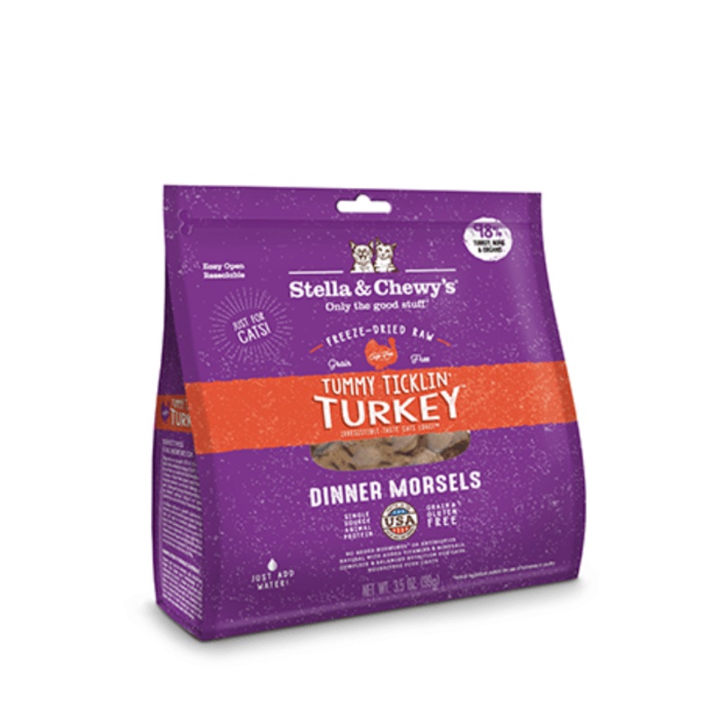 Mlange de repas  la dinde pour chats Stella & Chewy's - TUMMY TICKLIN'