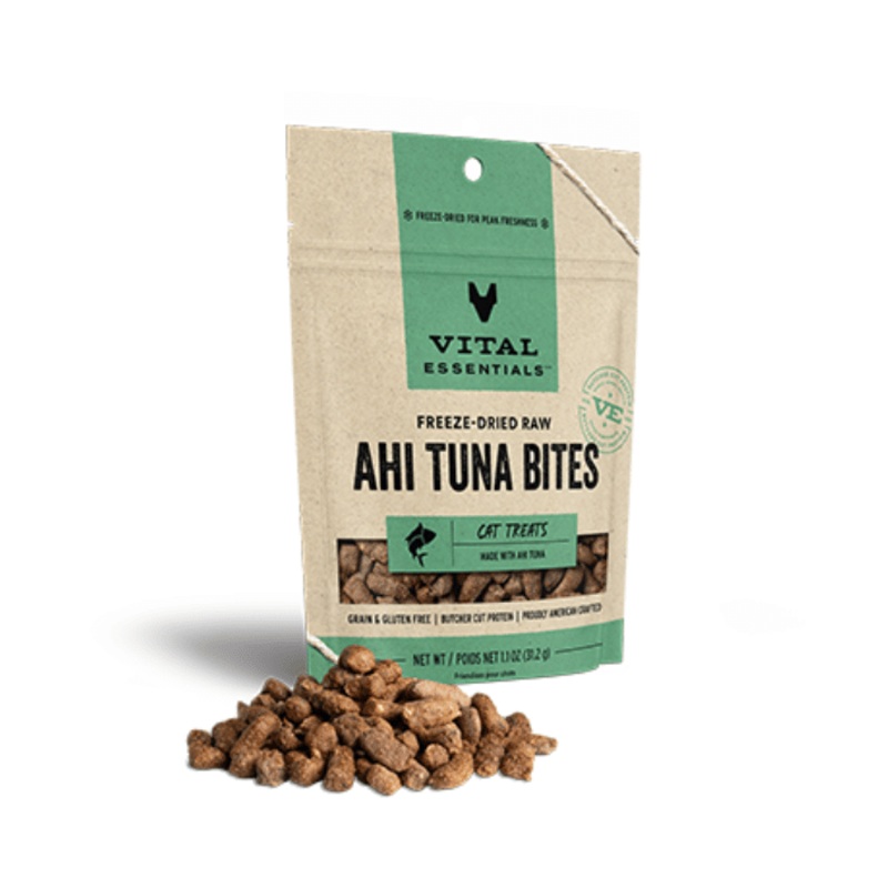 Friandises Magiques pour Chat: Bouches de Thon Ahi Lyophilises VITAL ESSENTIALS - 31g