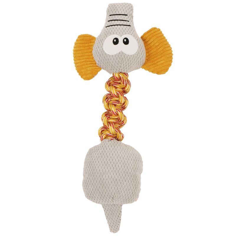 Jouet En Peluche Avec Corde Pour Chien - lphant Gris Poussire 19"