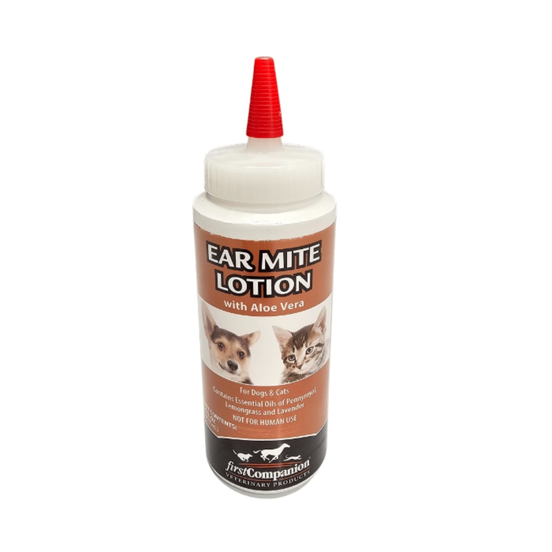 Lotion pour les mites d'oreilles chats et chiens 6oz