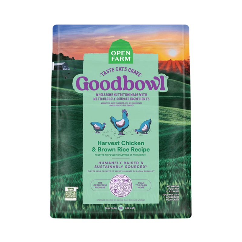 Nourriture pour chats Open Farm GoodBowl Recette de poulet et riz brun